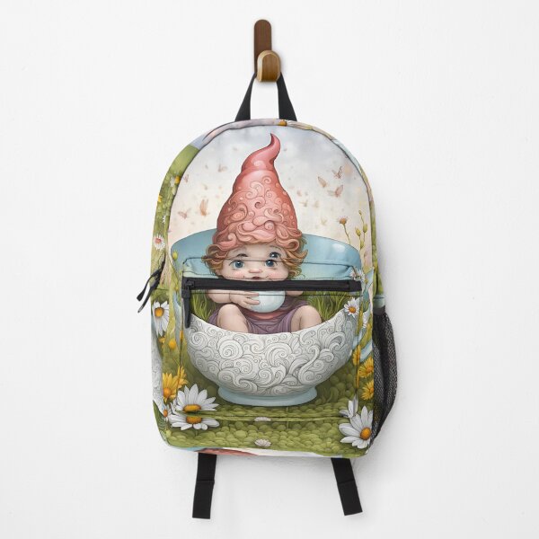 Item preview, Cute Baby Gnome Sitting in a Tea Cup and Having a Drink designed and sold by Bright-Moonrise.