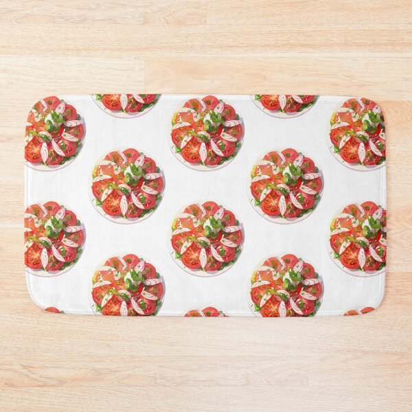 Item preview, Top down view of tomato salad plate- Food art designed and sold by octoboobs.