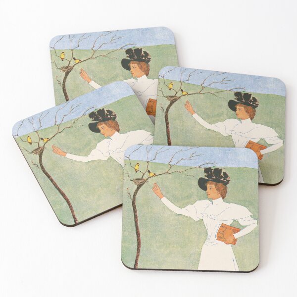 Item preview, Woman reaching for birds (1894) designed and sold by darkio123.