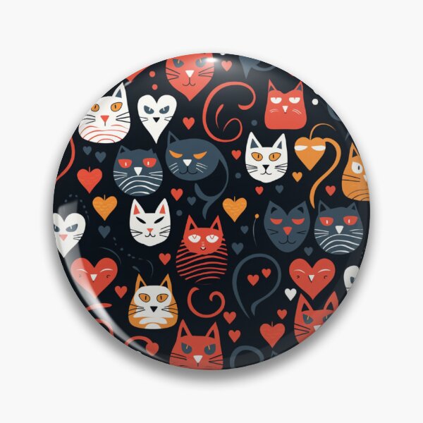 Item preview, Meowy valentine beauty pattern designed and sold by SmileshareShop.