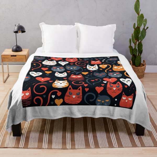 Item preview, Meowy valentine beauty pattern designed and sold by SmileshareShop.