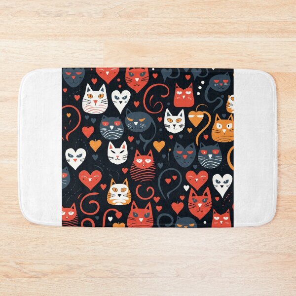 Item preview, Meowy valentine beauty pattern designed and sold by SmileshareShop.