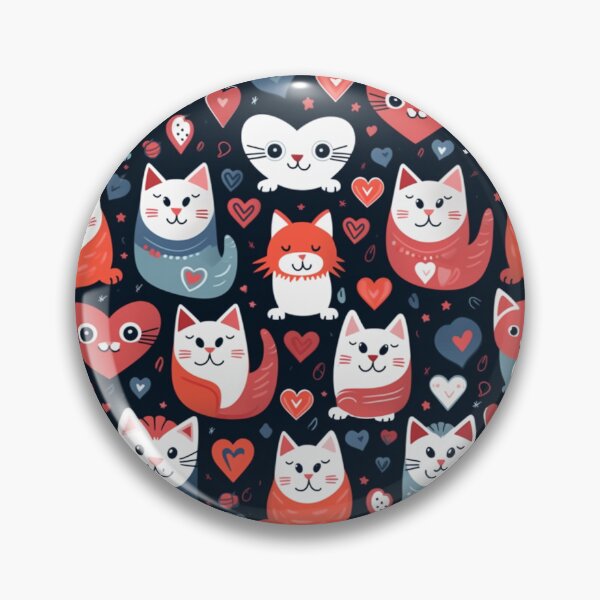 Item preview, Meowy valentine beauty pattern designed and sold by SmileshareShop.