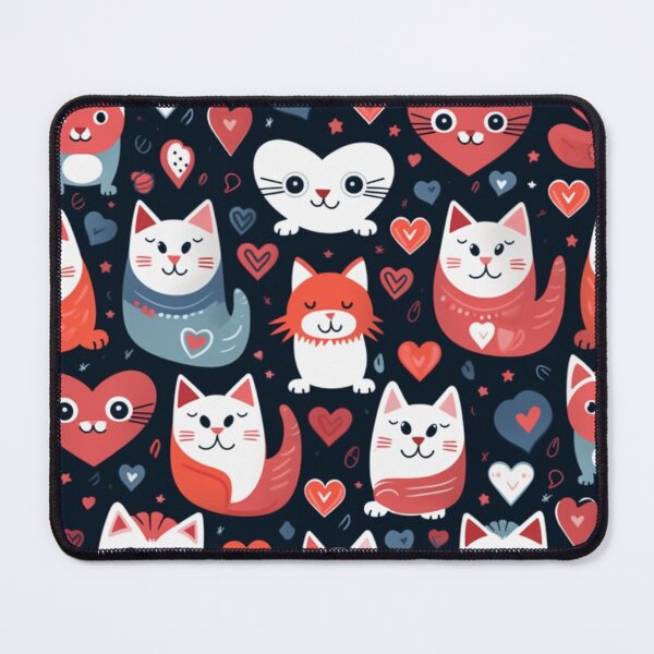 Item preview, Meowy valentine beauty pattern designed and sold by SmileshareShop.