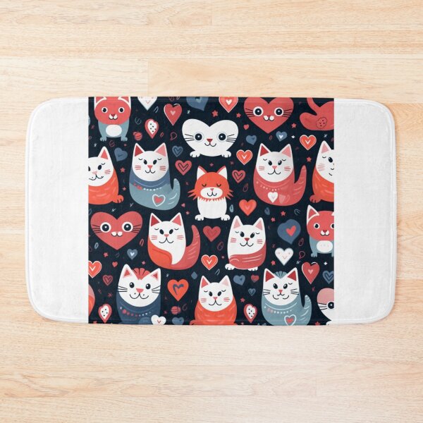 Item preview, Meowy valentine beauty pattern designed and sold by SmileshareShop.