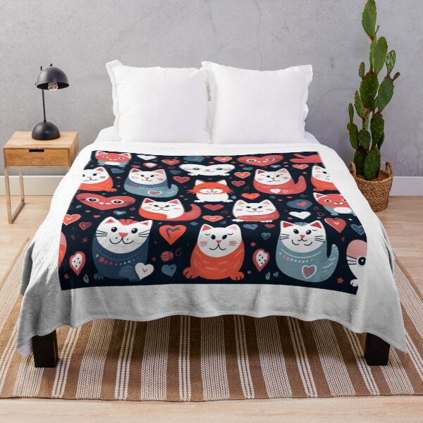 Item preview, Meowy valentine beauty pattern designed and sold by SmileshareShop.