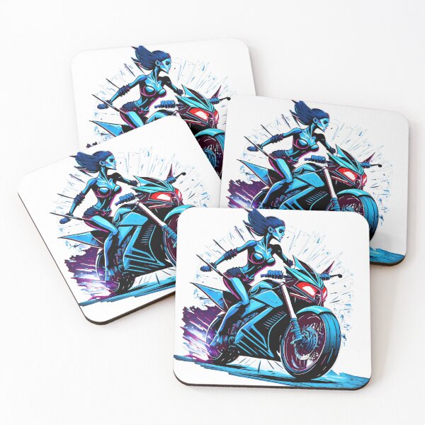 Item preview, Ice Princess on a Motorcycle designed and sold by BADESIGNZZ.