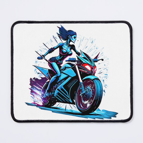 Item preview, Ice Princess on a Motorcycle designed and sold by BADESIGNZZ.