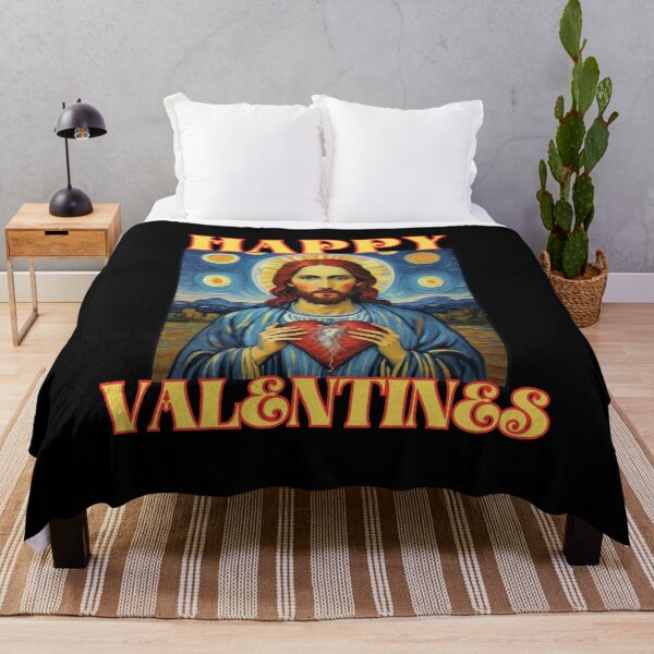 Item preview, Jesus say happy valentines in van gogh style christian for valentines day gifts designed and sold by thankful-loco.