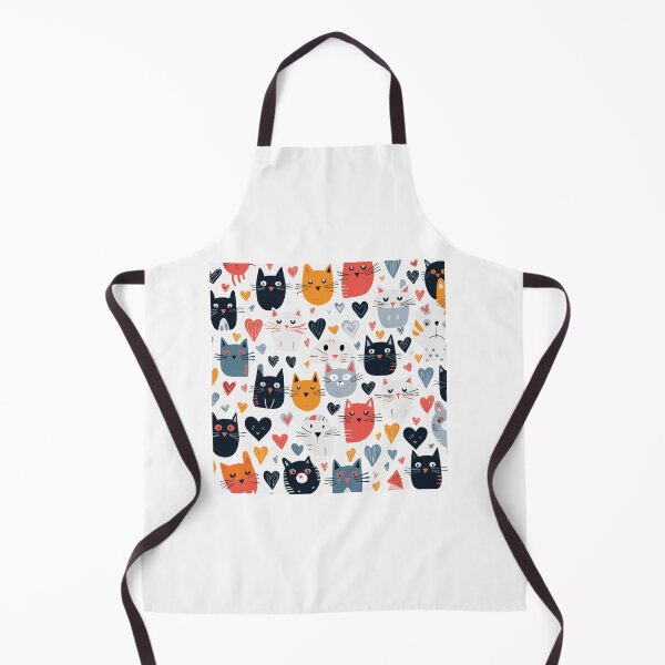 Item preview, Meowy valentine hearts pattern designed and sold by SmileshareShop.