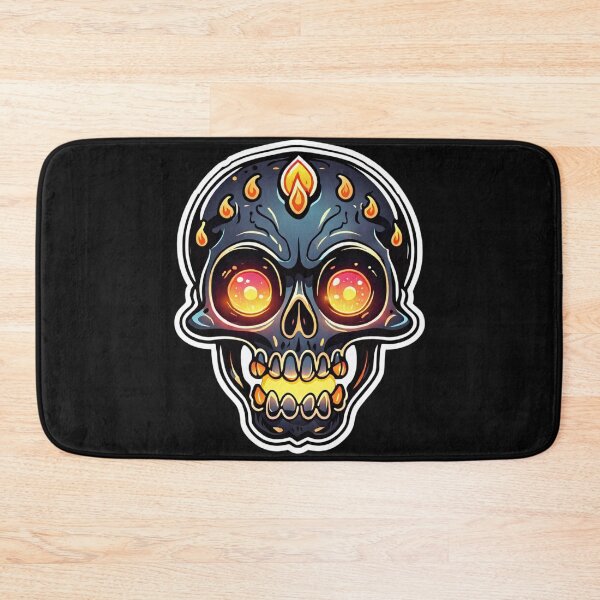 Item preview, Mischievous fire shine: skull with burning eyes in the dark designed and sold by digistampdesign.