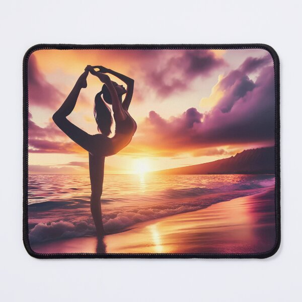 Artikelvorschau, Asana bei Sonnenuntergang am Meer entworfen und verkauft von YogaBliss.