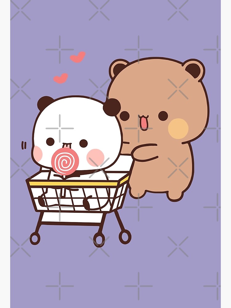 Shopping time with BuBu Panda & DuDu Bear❤️ Poster for Sale by Pandety