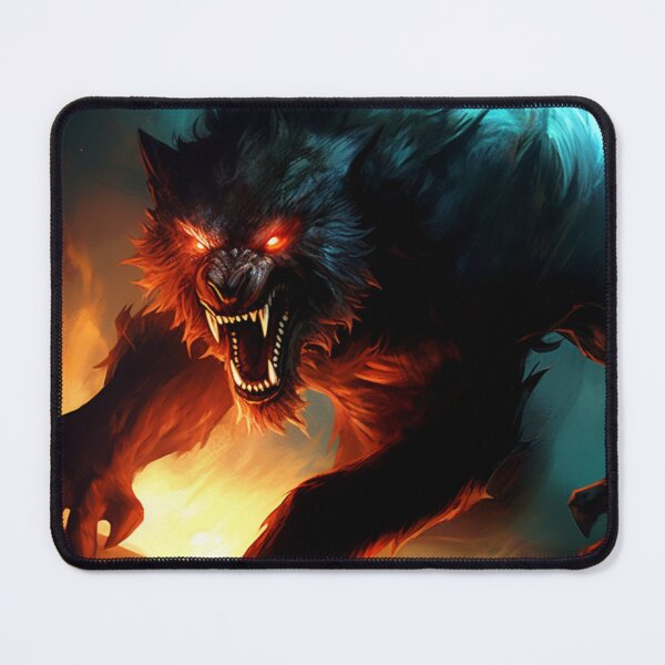 Item preview, Werewolf Stepping Through Fire In An Ice Cave designed and sold by Fantasy Masterpiece.