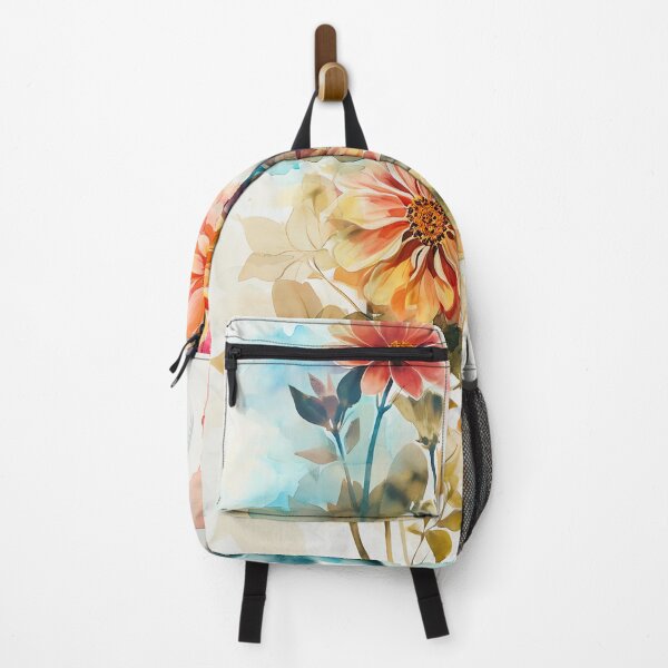 Item preview, Vibrant Spring Blossoms Series: Exquisite Zinnias Watercolor Artwork - Floral Elegance for Home Styling & Office Decor designed and sold by Peek-Designs.