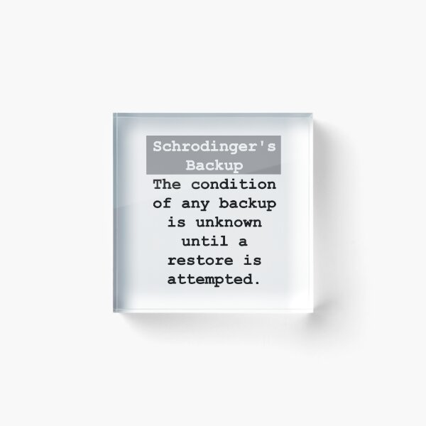 Item preview, Phrases Schrödinger backup  designed and sold by FanCollection.