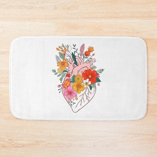 Item preview, Anatomy Heart with Floral designed and sold by PandaKunst.