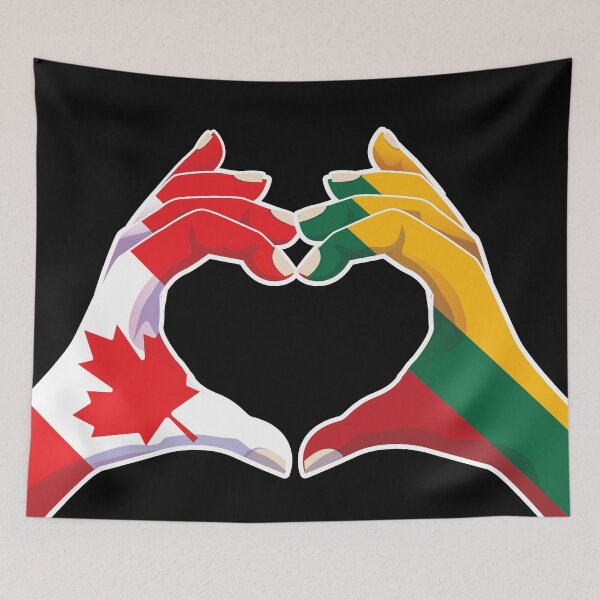 Item preview, Lithuania Lithuanian Canadian Canada Love Heart Peace designed and sold by FlagX.