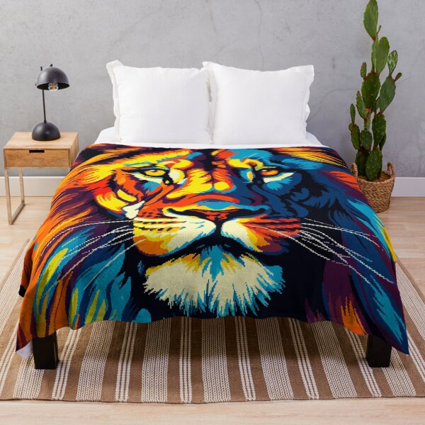 Item preview, Powerful Lion Retro Pixel Art Animal Aesthetic designed and sold by LVTFCOarts.