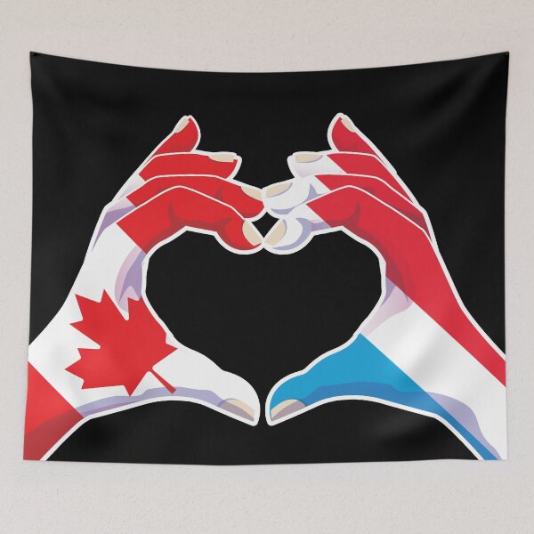 Item preview, Luxembourg Luxemburg Luxembourgian Luxemburgian Canadian Canada Love Heart Peace designed and sold by FlagX.