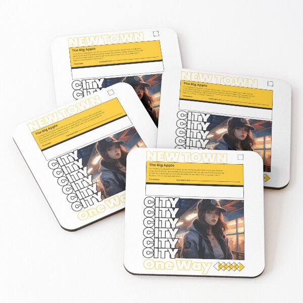 Aperçu de l'œuvre New Town - City Girl : une collection unique et urbaine chic créée et vendue par montrealinabox.