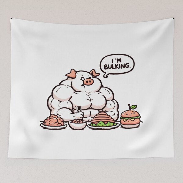 Item preview, Bulking Season Pig designed and sold by LemuellTrends.