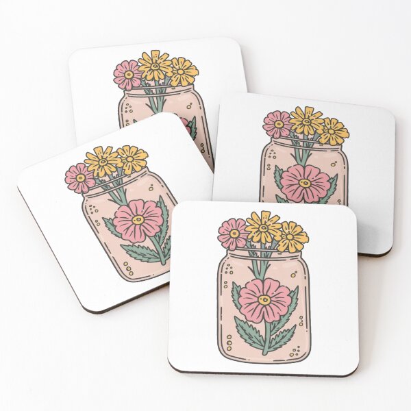 Item preview, Mason jar filled with flowers and reams designed and sold by PrimeInk.