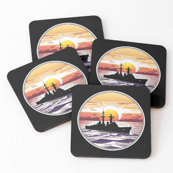Item preview, Warship Destroyer and Sunset designed and sold by Aquillashop.