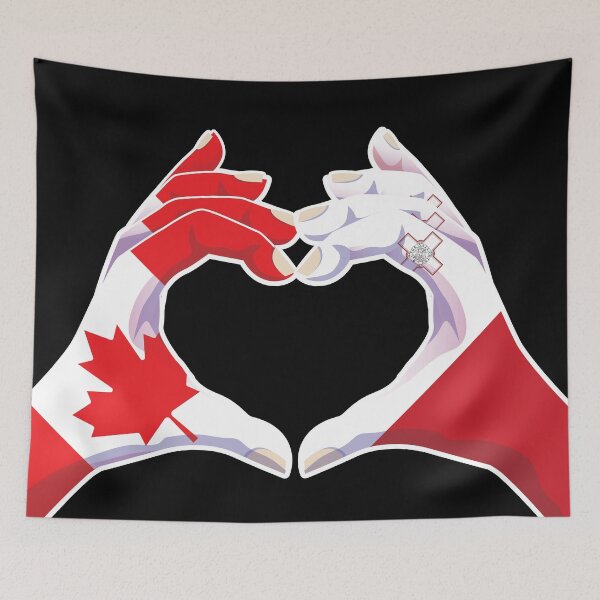Item preview, Malta Maltese Canadian Canada Love Heart Peace designed and sold by FlagX.