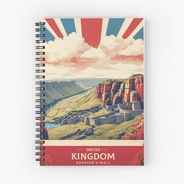 Item preview, Hadrians Wall United Kingdom Vintage Poster Tourism  designed and sold by TravelersGems.