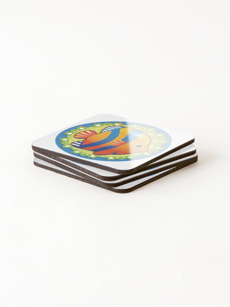 Thumbnail 4 of 5, Coasters (Set of 4), Coral Fish designed and sold by Rickybrook.
