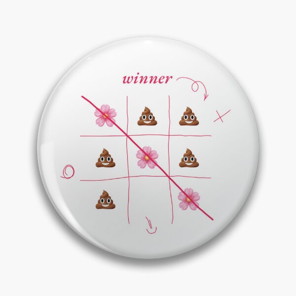 Item preview, tic-tac-toe play | emoji flowers and poop designed and sold by Voropaeva.