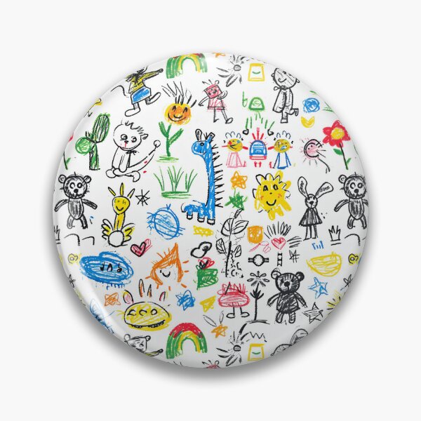 Item preview, Child's Imagination Canvas - Playful Sketch Pattern designed and sold by Sir Meow Meow.