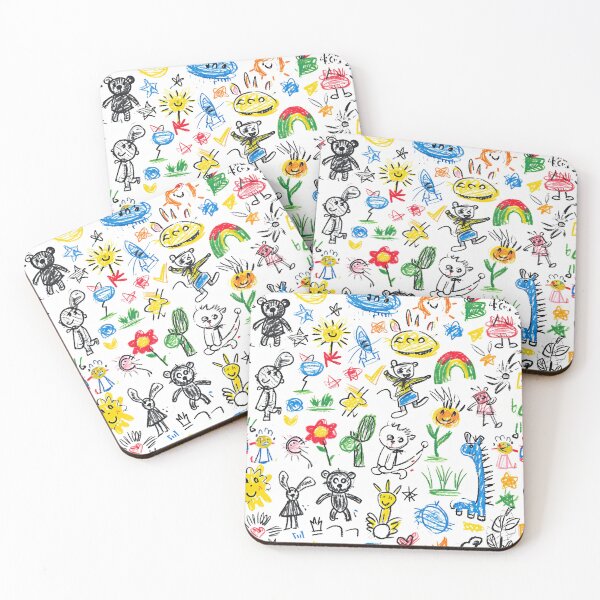 Item preview, Child's Imagination Canvas - Playful Sketch Pattern designed and sold by Sir Meow Meow.