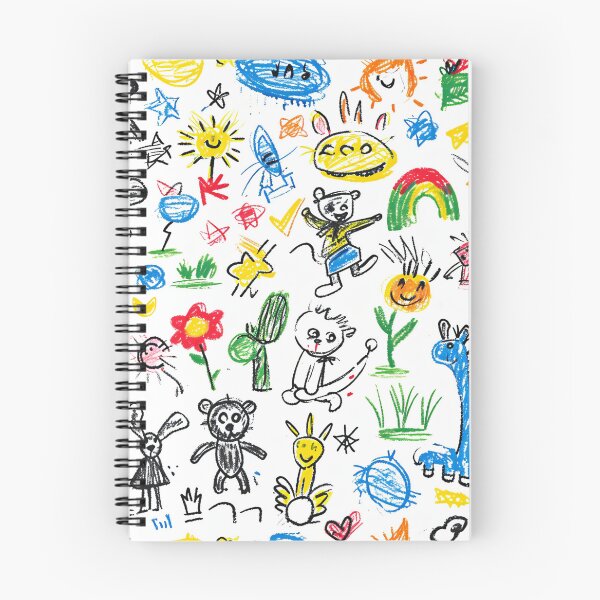 Item preview, Child's Imagination Canvas - Playful Sketch Pattern designed and sold by Sir Meow Meow.