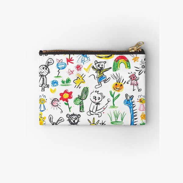 Item preview, Child's Imagination Canvas - Playful Sketch Pattern designed and sold by Sir Meow Meow.