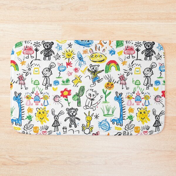 Item preview, Child's Imagination Canvas - Playful Sketch Pattern designed and sold by Sir Meow Meow.
