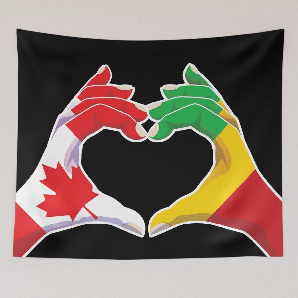 Item preview, Mali Malian Canada Canadian Love Heart Peace designed and sold by FlagX.