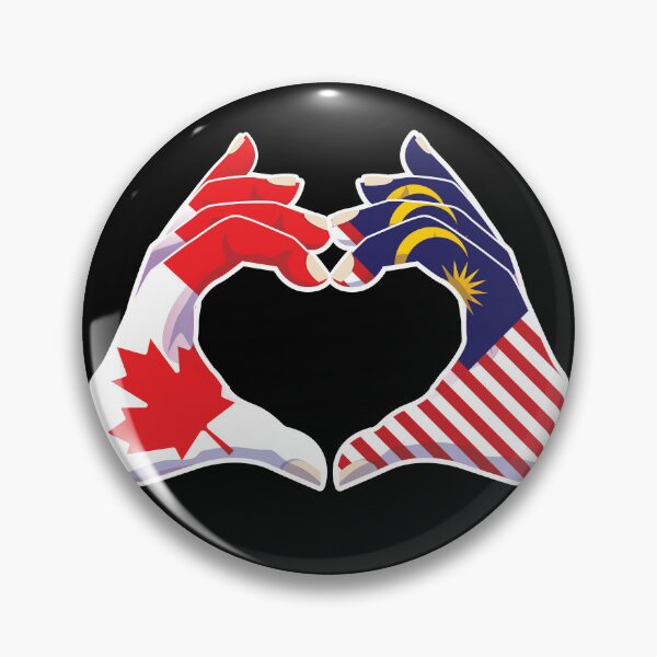 Item preview, Malaysia Malaysian Canadian Canada Love Heart Peace designed and sold by FlagX.