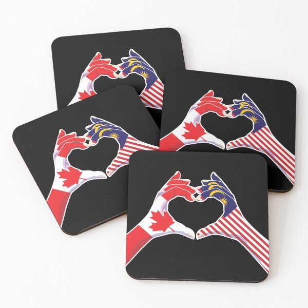 Item preview, Malaysia Malaysian Canadian Canada Love Heart Peace designed and sold by FlagX.