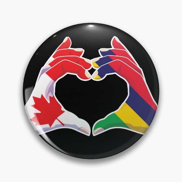 Item preview, Mauritius Mauritian Canadian Canada Love Heart Peace designed and sold by FlagX.