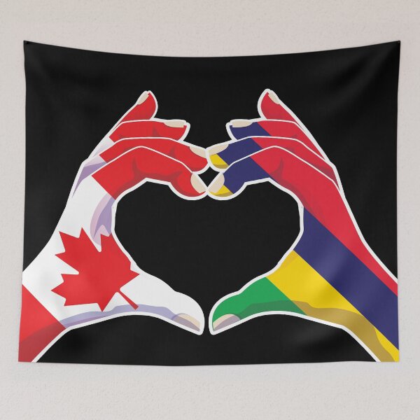 Item preview, Mauritius Mauritian Canadian Canada Love Heart Peace designed and sold by FlagX.