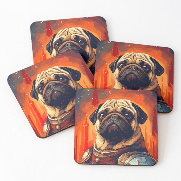 Item preview, Cute Pug Dog Knight Character Retro Pixel Art designed and sold by LVTFCOarts.