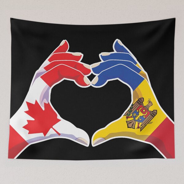 Item preview, Moldova Moldovan Canadian Canada Love Heart Peace designed and sold by FlagX.