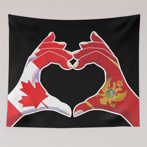 Item preview, Montenegro Montenegrin Canadian Canada Love Heart Peace designed and sold by FlagX.