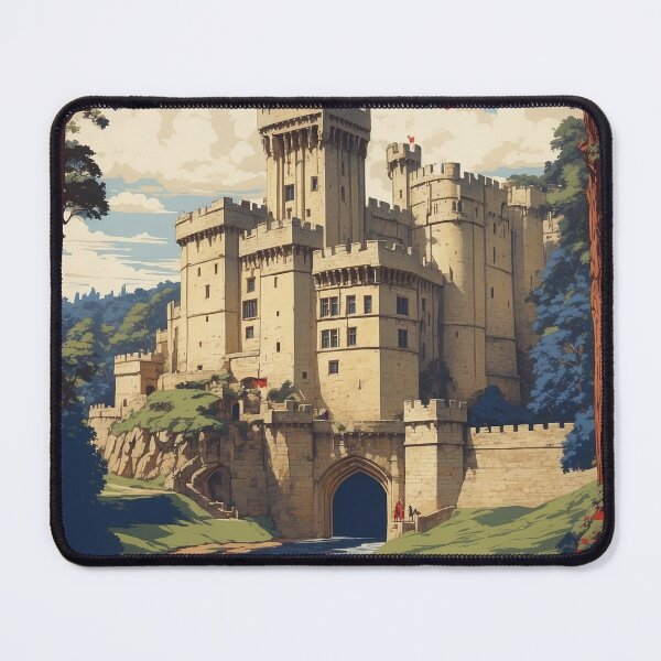 Item preview, Warwick Castle United Kingdom england Vintage Poster Tourism designed and sold by TravelersGems.