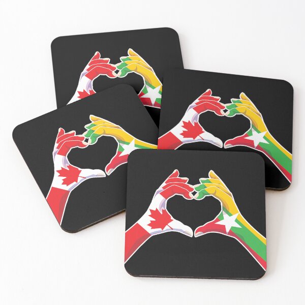 Item preview, Myanmar Burmese Burma Canadian Canada Love Heart Peace designed and sold by FlagX.