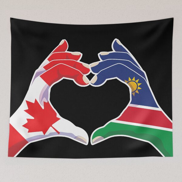 Item preview, Namibia Namibian Canada Canadian Love Heart Peace designed and sold by FlagX.