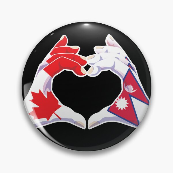 Item preview, Nepalese Nepal Canadian Canada Love Heart Peace designed and sold by FlagX.
