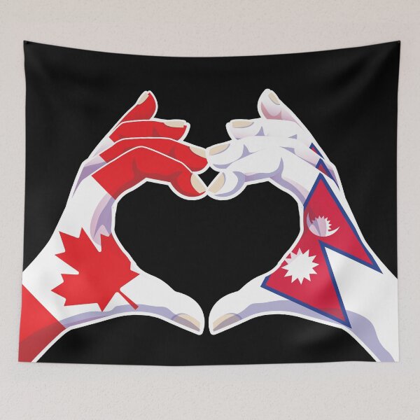 Item preview, Nepalese Nepal Canadian Canada Love Heart Peace designed and sold by FlagX.